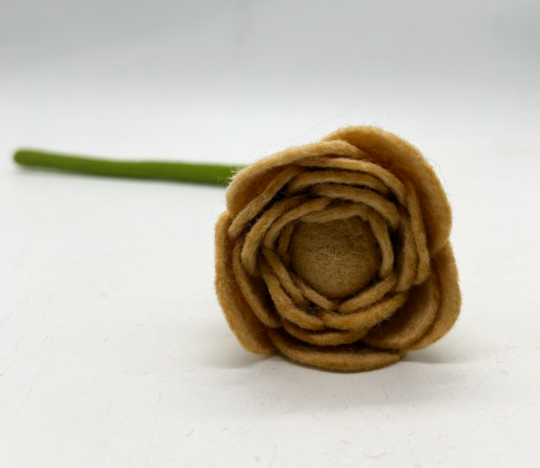 Handmade Golden Felt Rose | Everlasting Handmade Bloom